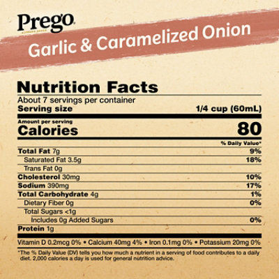 Prego Garlic and Caramelized Onion Alfredo Pasta Sauce - 14.5 Oz - Image 4