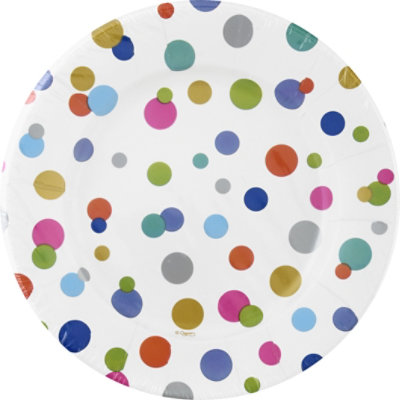 Caspari Confetti Bright Salad Plate - 8 CT - Image 2