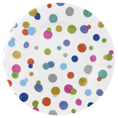 Caspari Confetti Bright Salad Plate - 8 CT - Image 1