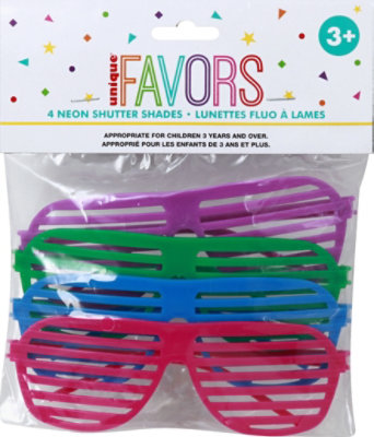 Unique 4 Neon Shutter Shades - 4 CT - Image 2