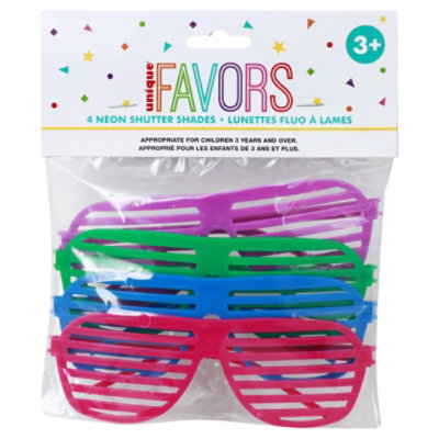 Unique 4 Neon Shutter Shades - 4 CT - Image 1
