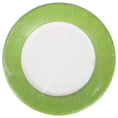 Linen Moss Green Salad Plates - 8 CT - Image 3