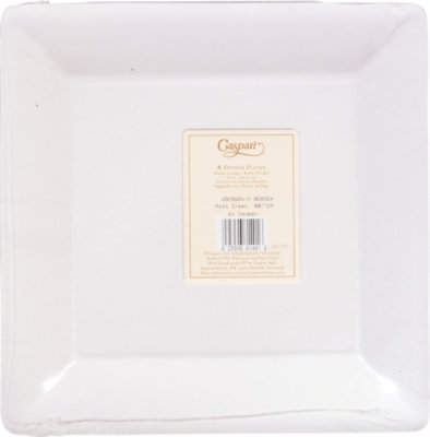 Caspari Grosgrain Border Moss Green Dinner Plate - 8 CT - Image 4