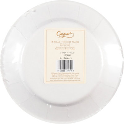 Linen Gold Salad/dessert Plates - 8 CT - Image 3