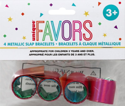 Unique 4 Rainbow Slap Bracelets - 4 CT - Image 2