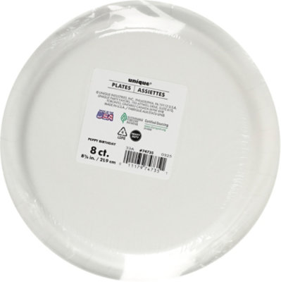 Unique Conft Cake Bday 9inplate 8ct - 8 CT - Image 3