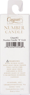 Caspari Number Eight Gold Candle - 1 CT - Image 4