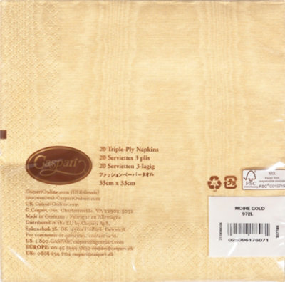 Moire Gold 2 Luncheon Napkins - 20 CT - Image 4