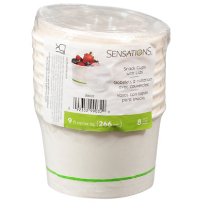 Sensations Paper Snack Cup 9oz - 8 CT - Image 3