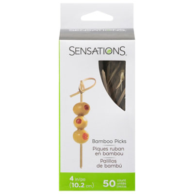 Sensations Bamboo Picks 4in - 50 CT - Image 3