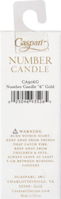 Caspari Number Six Gold Candle - 1 CT - Image 4