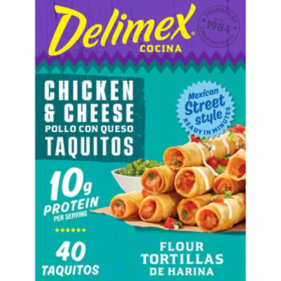 Delimex Chicken & Cheese Flour Taquitos, 40 Ct Box, 48 Oz - 48 OZ - Image 2