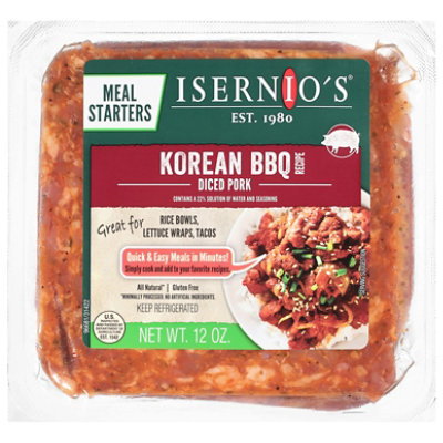 Isernios Korean Bbq Diced Pork 12oz - 12 OZ