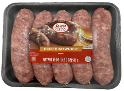 Jewel Beer Bratwurst Sausage Links - 19 Oz - Image 1