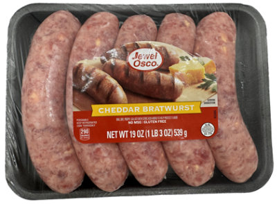 Jewel Cheese Bratwurst Sausage Links - 19 Oz - Image 1