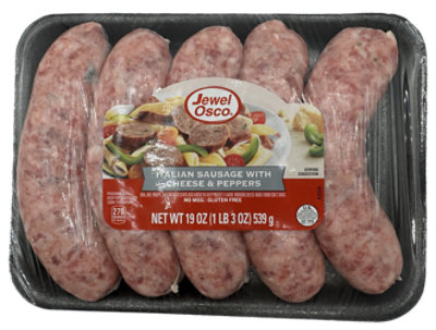 Jewel Italian Peppers & Cheese Sausage Links - 19 Oz - Image 1