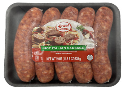 Jewel Hot Italian Sausage Links - 19 Oz - Image 1