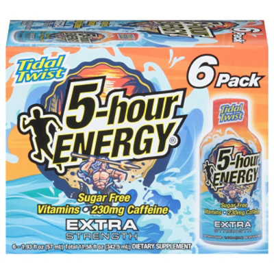 5-hour Energy Shot Extra Strength Tidal Twist 1.93 Oz 6 Pack - 11.58FZ - Image 3