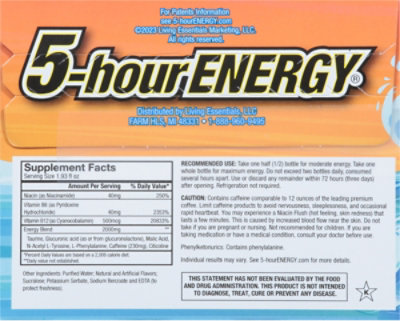 5-hour Energy Shot Extra Strength Tidal Twist 1.93 Oz 6 Pack - 11.58FZ - Image 5