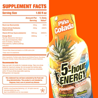 5-hour Energy Shot Extra Strength Tidal Twist 1.93 Oz 6 Pack - 11.58FZ - Image 3