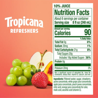 Tropicana Strawberry Peach Juice - 46 Fl. Oz. - Image 8