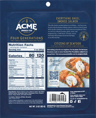 Acme Salmon Smoked Everything Bagel - 3 OZ - Image 6