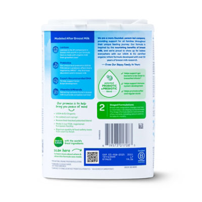 Happy Baby Organics Stage 2 Infant Formula - 22.9 Oz - Image 2