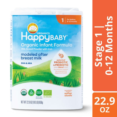 Happy Baby Organics Stage 1 Infant Formula Container - 22.9 Oz - Image 1
