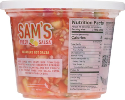 Sams Fresh Salsa Habanero Hot - 16 OZ - Image 5