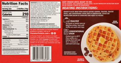 Premier Protein Protein Frozen Chocolate Chip Waffle 8 Ct, 9.87 Oz - 9.87 OZ - Image 5