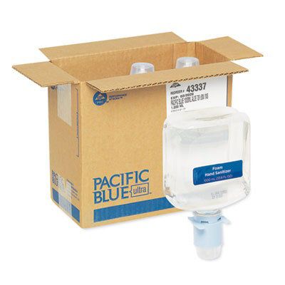 GPProf Pacific Blue Ultra Automated Sanitizer Dispenser Refill Foam Hand Sanitizer, 1,000 Ml Bottle, Fragrance-Free, 3/carton - Image 1