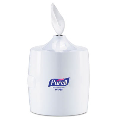 PURELL Hand Sanitizer Wipes Wall Mount Dispenser, 1,200/1,500 Wipe Capacity, 13.3 X 11 X 10.88, White - Image 1