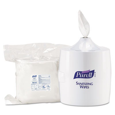 PURELL Hand Sanitizer Wipes Wall Mount Dispenser, 1,200/1,500 Wipe Capacity, 13.3 X 11 X 10.88, White - Image 3