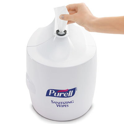 PURELL Hand Sanitizer Wipes Wall Mount Dispenser, 1,200/1,500 Wipe Capacity, 13.3 X 11 X 10.88, White - Image 4