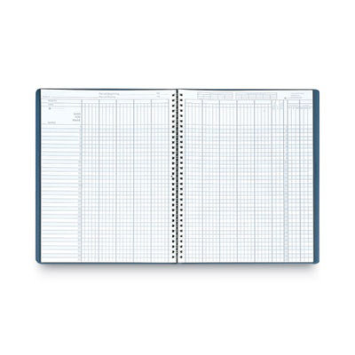 Doolittle Recycled Class Record Book, 9-10 Week Term: Two-Page Spread (35 Students), Two-Page Spread (8 Classes), 11 X 8.5, Blue Cover - Image 2
