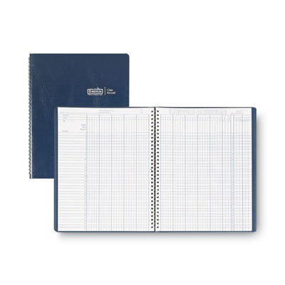 Doolittle Recycled Class Record Book, 9-10 Week Term: Two-Page Spread (35 Students), Two-Page Spread (8 Classes), 11 X 8.5, Blue Cover - Image 1