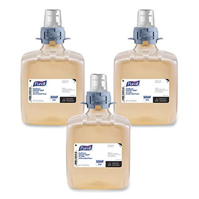 PURELL Healthcare HEALTHY SOAP 2% CHG Antimicrobial Foam, for CS4 Dispensers, Fragrance-Free, 1,250 mL, 3/Carton - Image 1