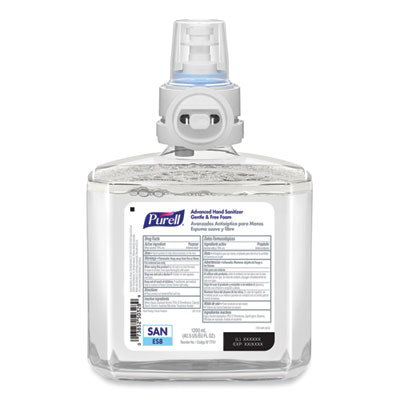 PURELL Advanced Hand Sanitizer Gentle and Free Foam, 1,200 mL Refill, Fragrance-Free, For ES8 Dispensers, 2/Carton - Image 2