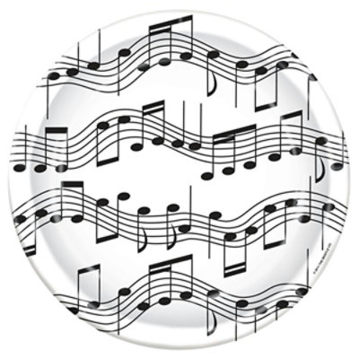 Beistle -  Musical Note Plates Pack of 12 - Image 1