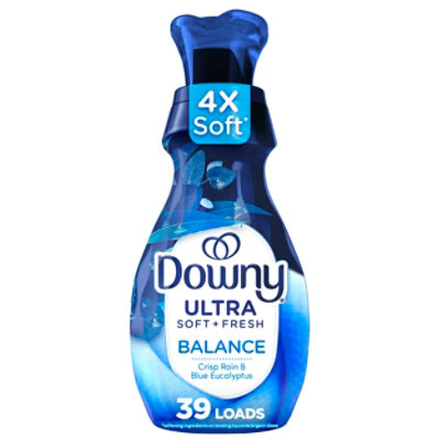 Downy Ultra Soft Liquid Fabric Softener Balance Crisp Rain & Blue Eucalyptus - 26 Fl. Oz.