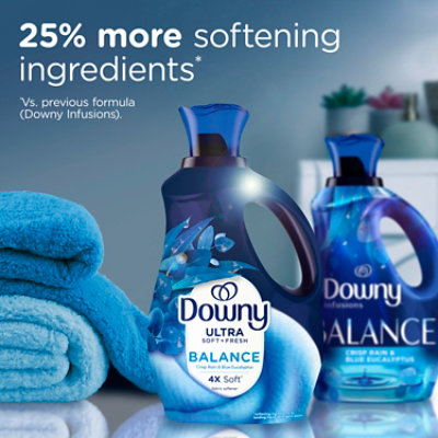 Downy Ultra Soft Liquid Fabric Softener Balance Crisp Rain & Blue Eucalyptus - 26 Fl. Oz. - 26 FZ - Image 5