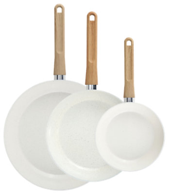 GoodCook 3pk Healthy Ceramic Fry Pan Set: Nonstick, Stainless Steel, 8", 10", 12" Frying Pans, Induction & Gas Compatible