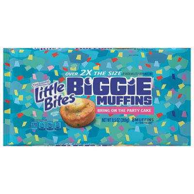 Entenmanns Little Bites Bring On The Party Cake Biggie Muffins 4 Twin Packs 9.5 Oz - 9.5 OZ - Image 3