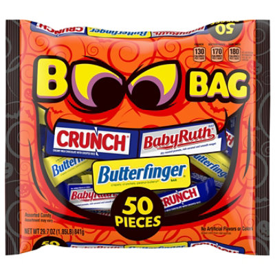 Butterfinger CRUNCH & Baby Ruth Fun Size Assorted Halloween Candy Bars 50 Count - 29.7 Oz - Image 1