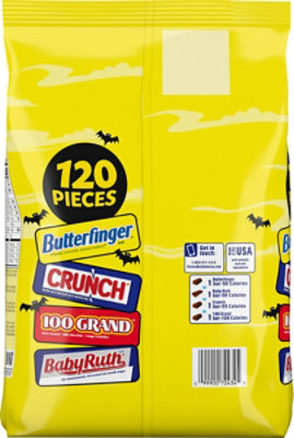 Assorted Chocolate W/baby Ruth Crunch 100 Grand Butterfinger Halloween Bag 120pcs 47.8oz - 47.8 OZ - Image 6