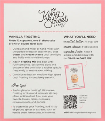 King Street Baking Co. Vanilla Frosting Mix - 8.18 OZ - Image 5