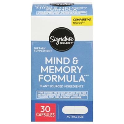 Signature Select Dietary Supplement Mind & Memory Formula Capsules 30 Ct - 30 CT - Image 1