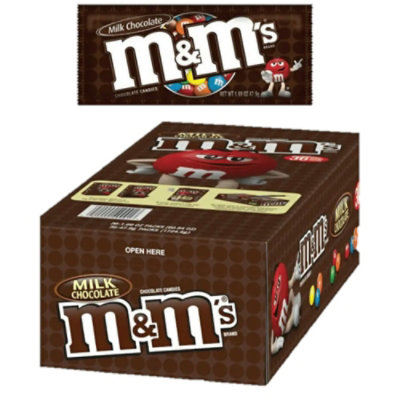 M & M Chocolate Pieces 1.69 oz - Case - 36 Units - Image 1