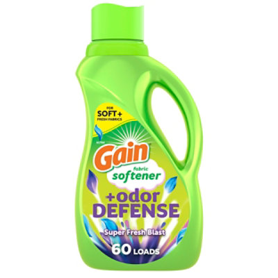 Gain Ultra Liquid Fabric Softener Plus Odor Defense Super Fresh Blast - 44 Fl. Oz.