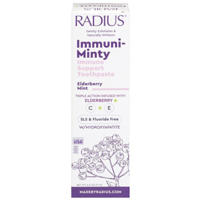 Radius Toothpaste Immune Adult Mint - 2.5 OZ - Image 3